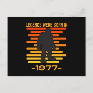 Legender Föddes 1977 Bigfoot Retro Vykort