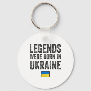 Legender Föddes I Ukraina Ukrainsk Flagga Stolthet Nyckelring