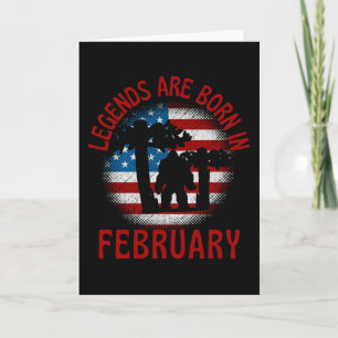 Legender Föds i Februari Bigfoot Kort