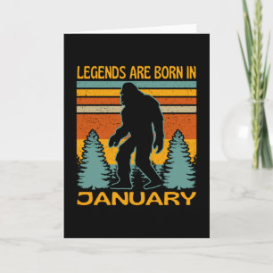 Legender Föds i Januari Bigfoot Kort