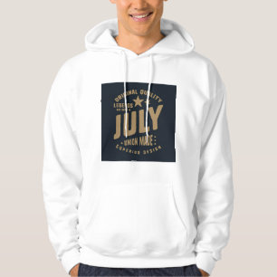 Legender Föds i Juli Originalkvalitet Hoodie