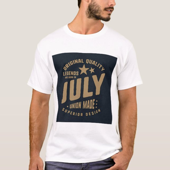 Legender Föds i Juli Originalkvalitet T Shirt (Framsida)