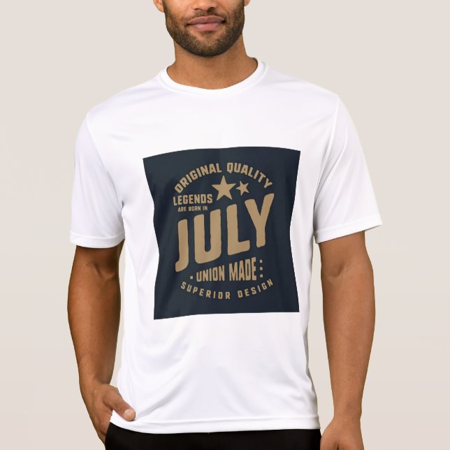 Legender Föds i Juli Originalkvalitet T Shirt (Framsida)