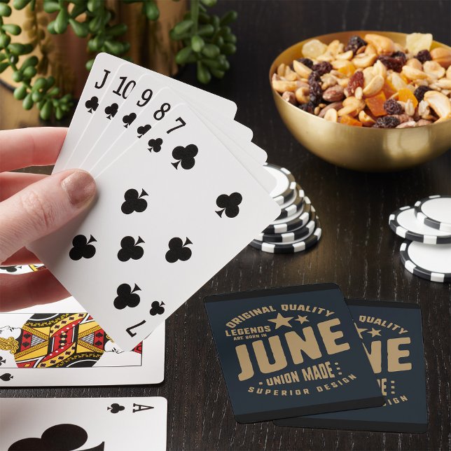 Legender Föds i Juni Originalkvalitet Casinokort (Skapare uppladdad)