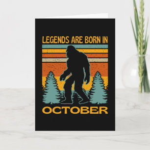 Legender Föds i Oktober Bigfoot Kort