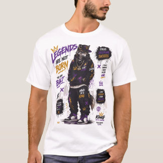 Legender Föds Inte Citat Streetwear T-Shirt
