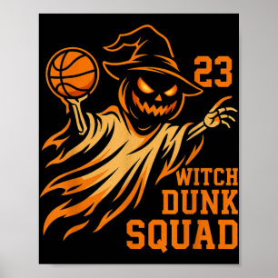 Legender Sliter 23 Halloween Häxa Dunk Squad Baske Poster