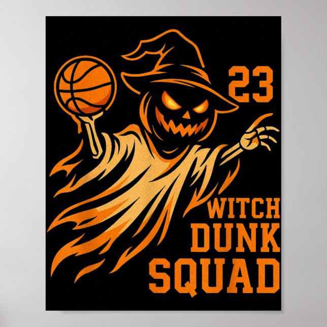 Legender Sliter 23 Halloween Häxa Dunk Squad Baske Poster (Framsidan)