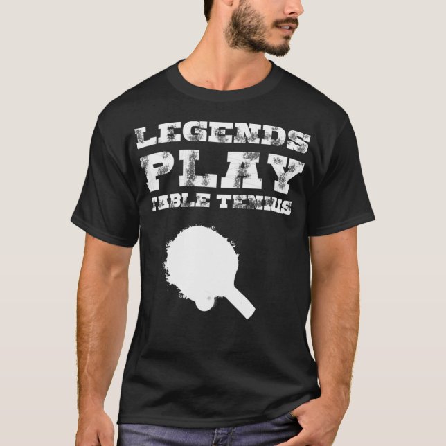 Legender Spelar Bordtennis T Shirt (Framsida)
