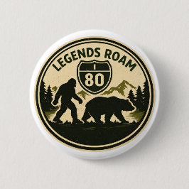 Legender vandrar – I-80 Inspirerat emblem Knapp