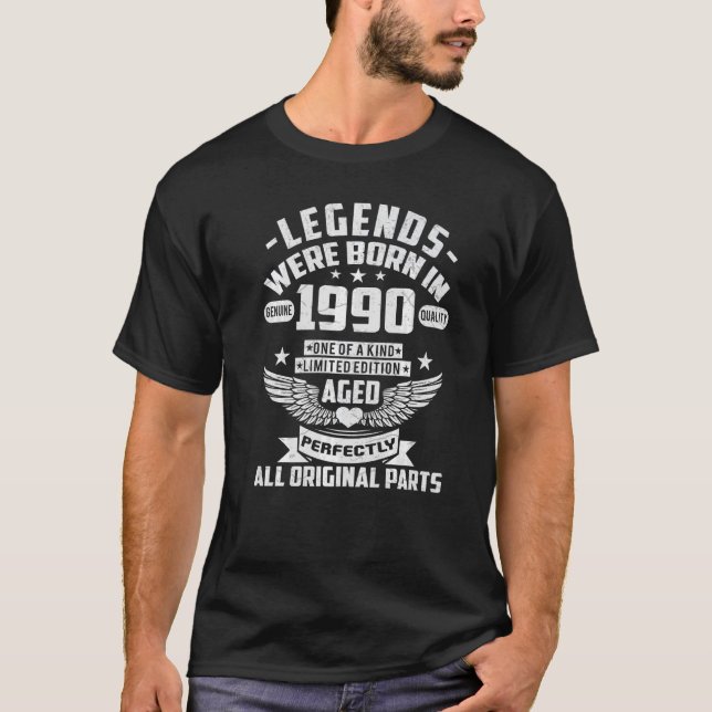 Legenderna föddes 1990 32 år gamla 32 år t shirt (Framsida)