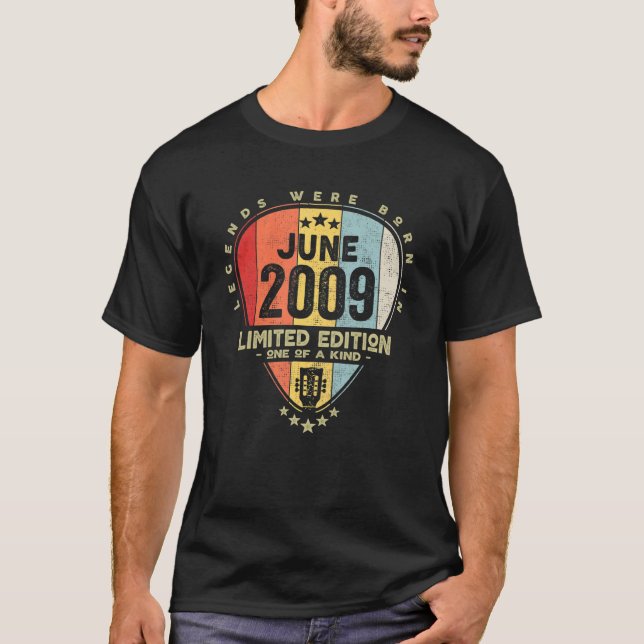 Legenderna gitarr Plektrum föddes i juni 2009 Guit T Shirt (Framsida)