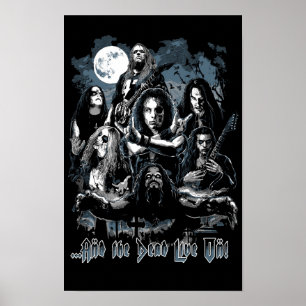 Legenderna i metall Poster - lever på!