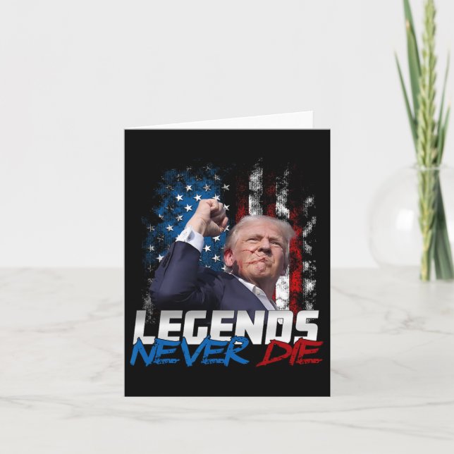 Legends Aldrig Die - President Donald J. Trump Kort (Framsida)