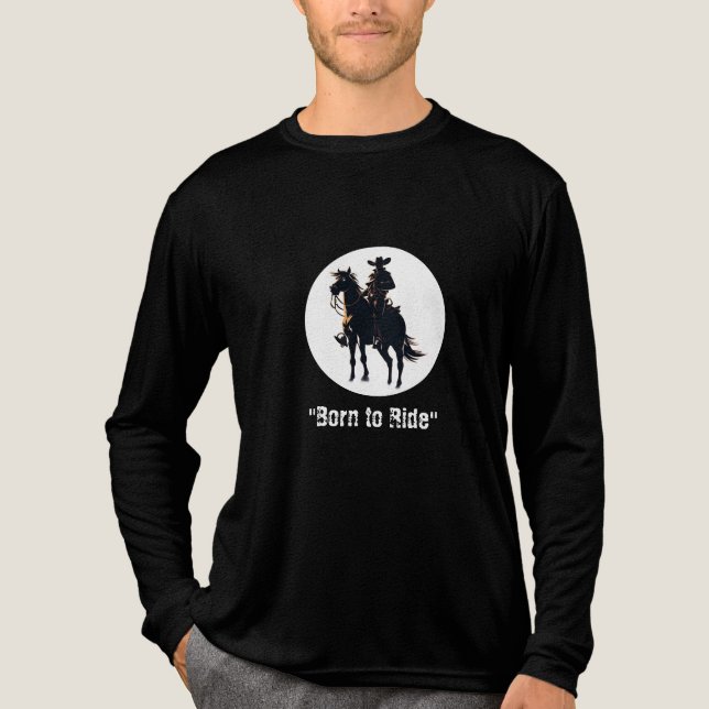 "Legends Are Born in the Saddle" T Shirt (Framsida)
