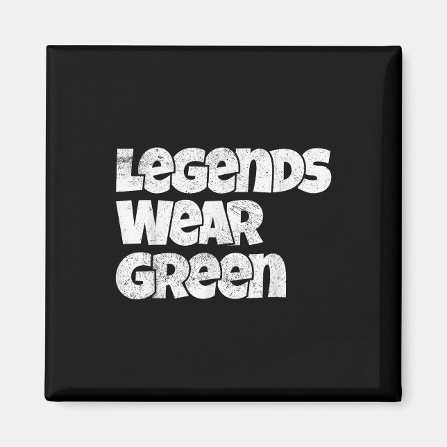 Legends Bära Grönt Spirit Bära Team Game Färg Krig Magnet (Framsidan)