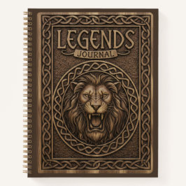 Legends Journal Lion King Wood Carved Journal