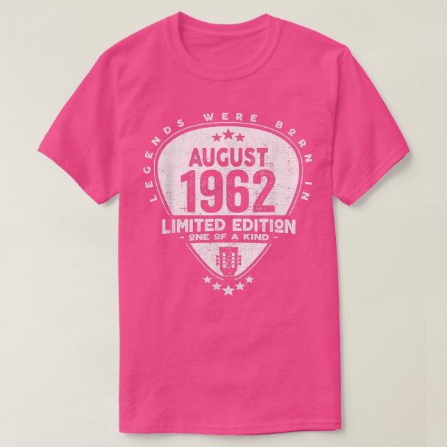Legends Were Born In August 1962Guitar 2077 T Shirt (Design framsida)