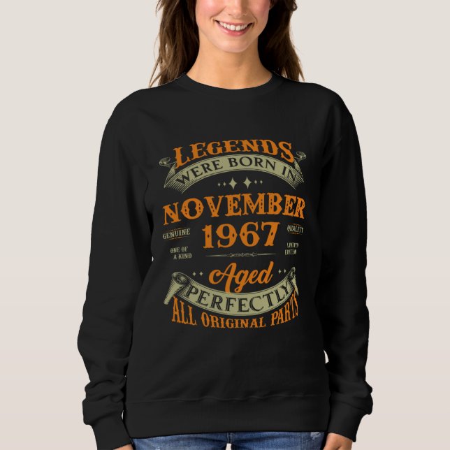 Legends Were Born In November 1967 T Shirt (Framsida)