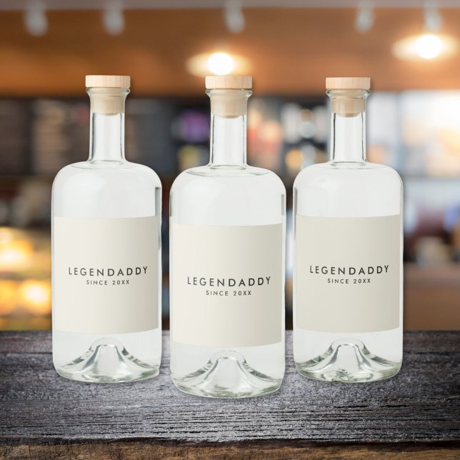 Legenpappa för Legendary Pappor minimum Spritflaskor Etikett (Legendaddy bottle lable)