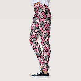 Legeringar av kurvlår - Rosa/Grått Leggings