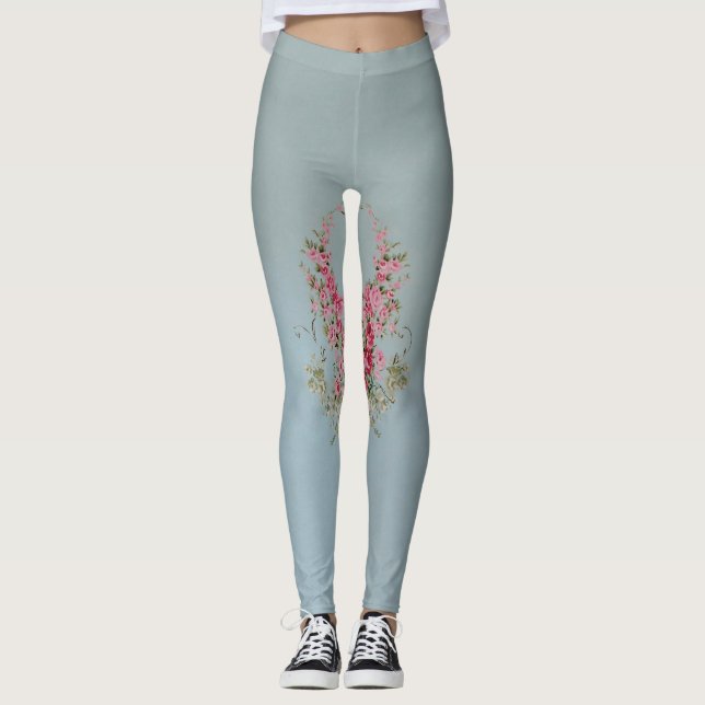 Legeringar - Blommor Leggings (Framsida)
