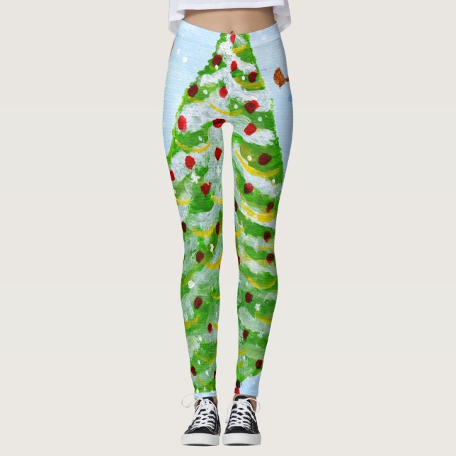 Leggage av julgran leggings (Framsida)
