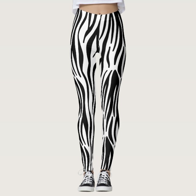 Leggage av zebra tryck leggings (Framsida)