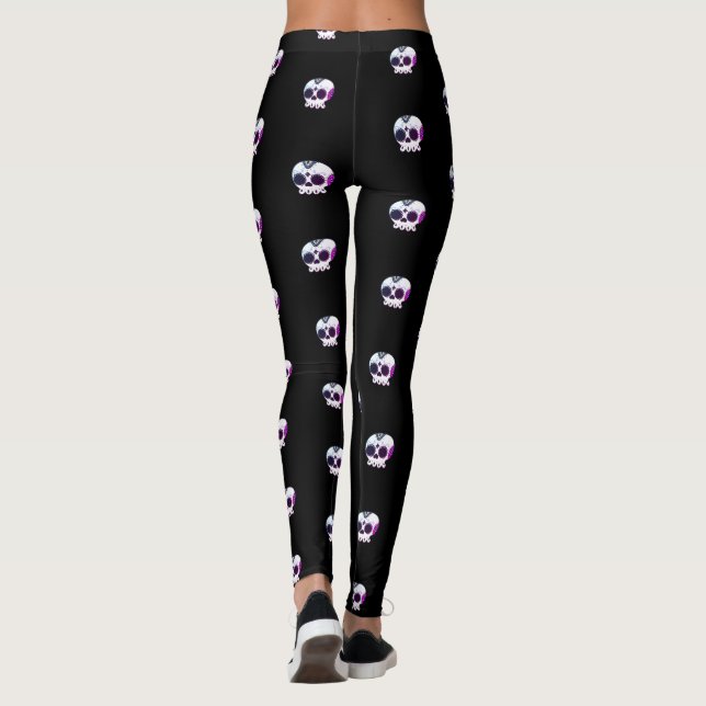 Leggering av ANPASSADE av socker SKULL Leggings (Baksida)