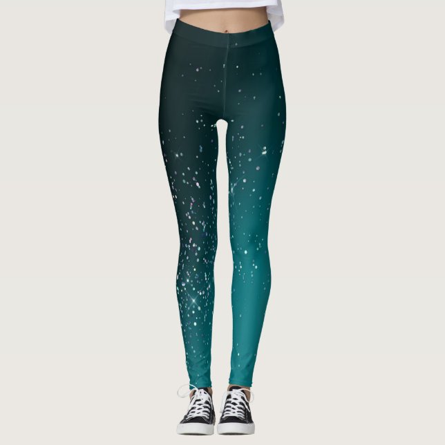 Leggering av holografiska Glitter Leggings (Framsida)