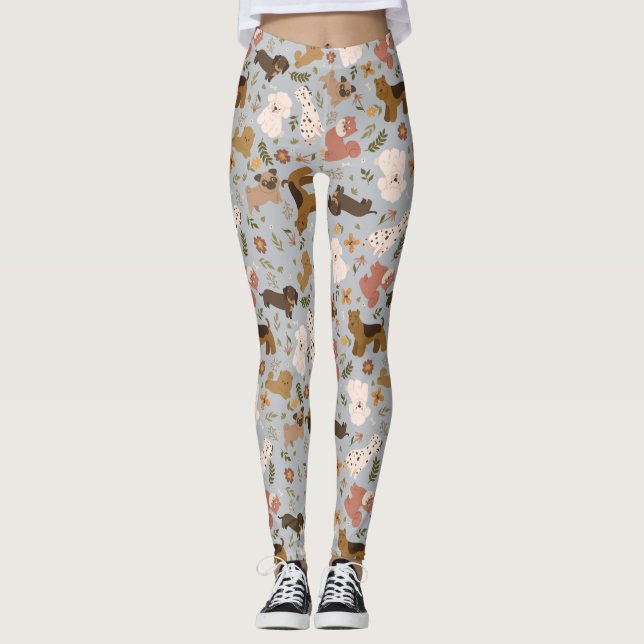 Leggering av kute Hund Mönster Leggings (Framsida)