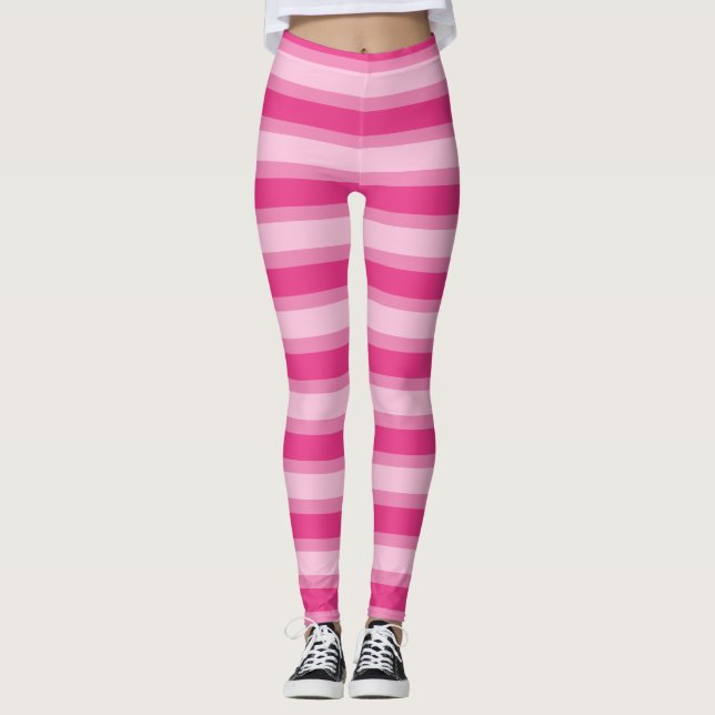 Leggering av kute, Ljus rosa, Rosa och Shock rosa Leggings (Framsida)