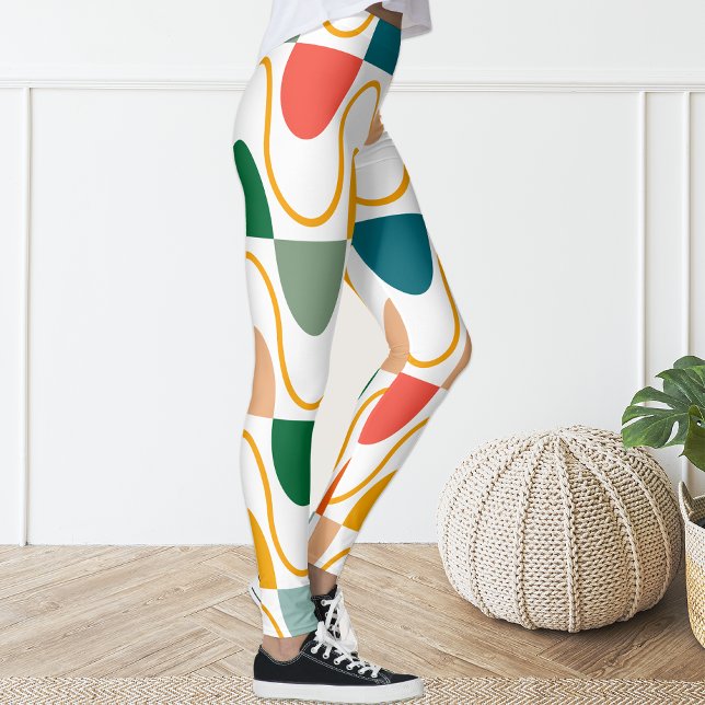 Leggering av Roligt för  av retro Groovy Geometric Leggings (Skapare uppladdad)