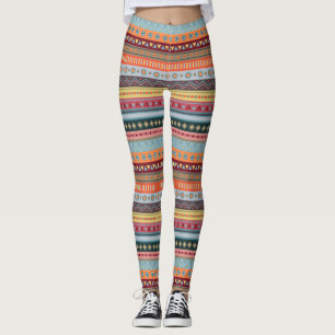 Leggering av stambaserade Rand färgämnen av geomet Leggings