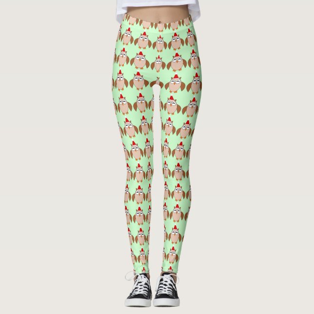 Leggering av Uggla i julafton Leggings (Framsida)