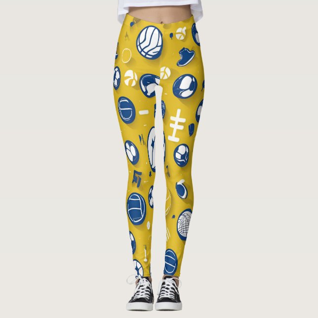 Leggeringar för sportspelstid - Ikonisk Roligt Leggings (Framsida)