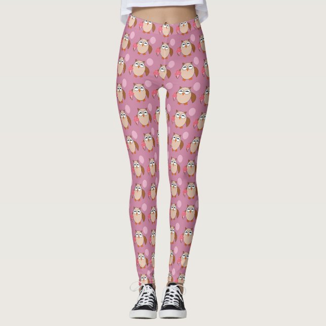 Leggeringar från Uggla under födelsedagen Leggings (Framsida)