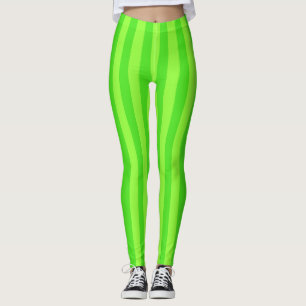 Leggeringar i Bright Grönt Mönster Leggings