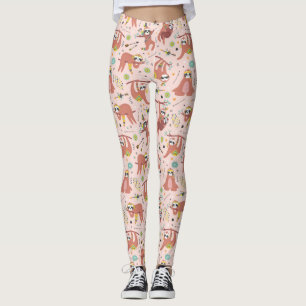 Leggeringar i Cute Sloth Mönster Leggings