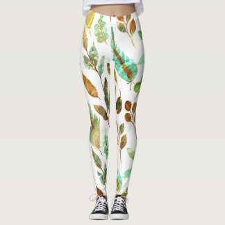 Leggeringar i Höst löv Mönster Leggings