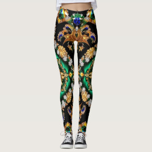 Leggeringar med brasiliansk Färg-design Leggings