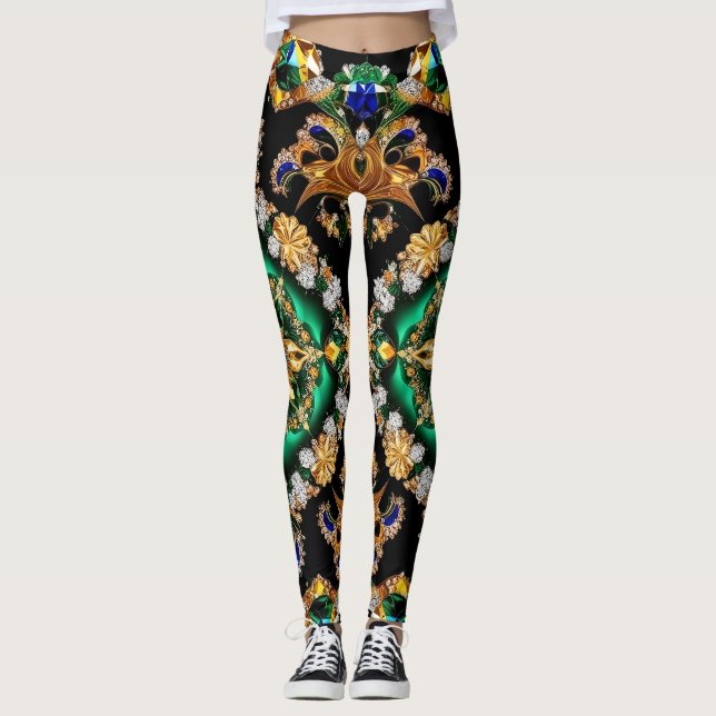 Leggeringar med brasiliansk Färg-design Leggings (Framsida)