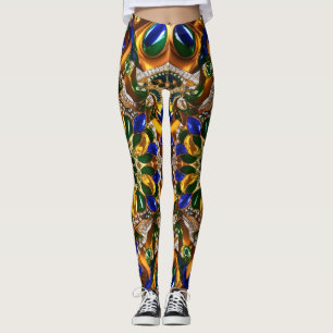 Leggeringar med brasiliansk Färg-design Leggings