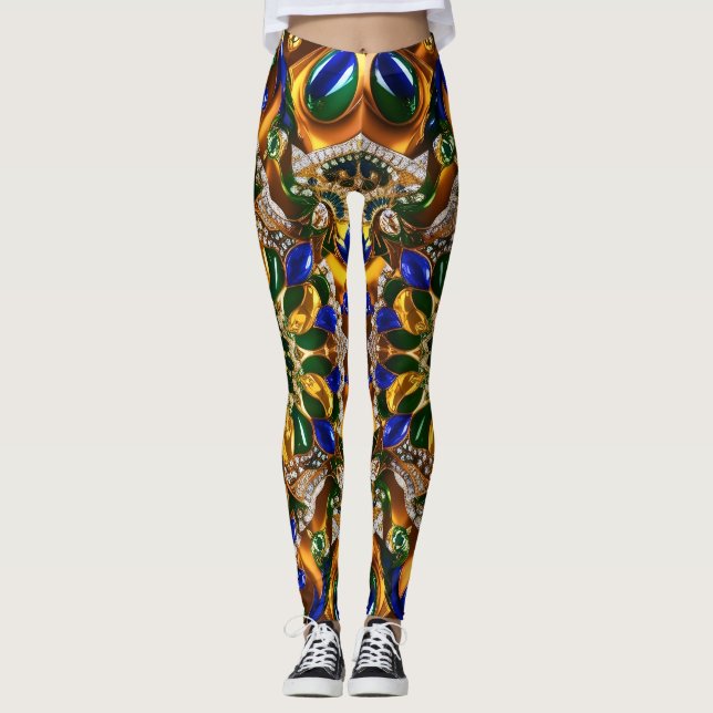 Leggeringar med brasiliansk Färg-design Leggings (Framsida)