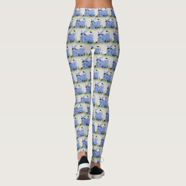 Leggeringar med Donkey och Daisy Lycklig Design Leggings (Baksida)