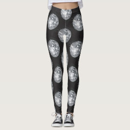 Leggerna silver disco boll leggings