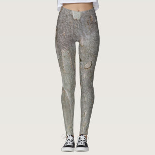 Leggerna träd bark mönster leggings