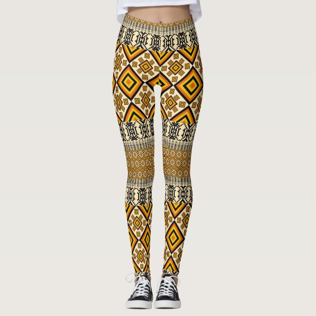 Leggin-utskrift över hela leggings (Framsida)