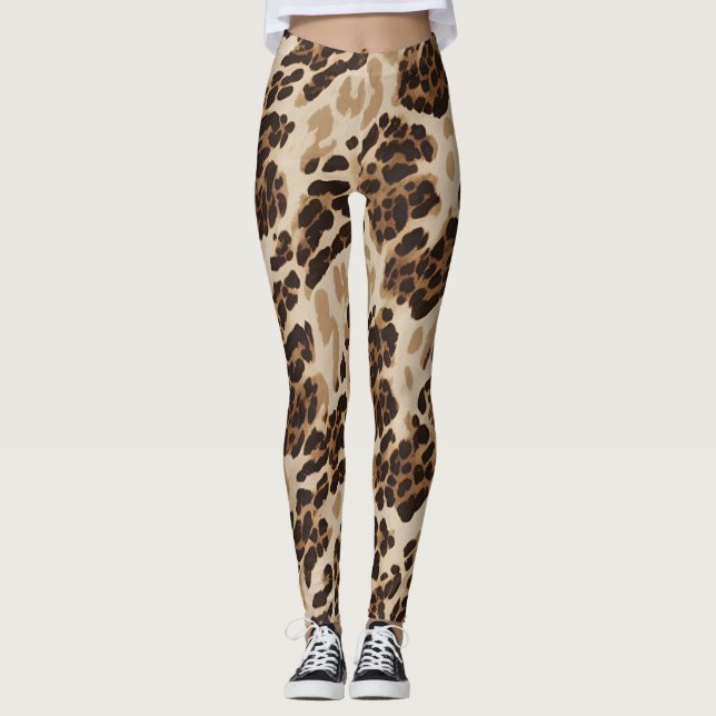 Legging Animal Print Beige Estampado (Framsida)