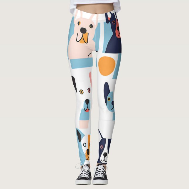 legging chiens style picasso (Framsida)